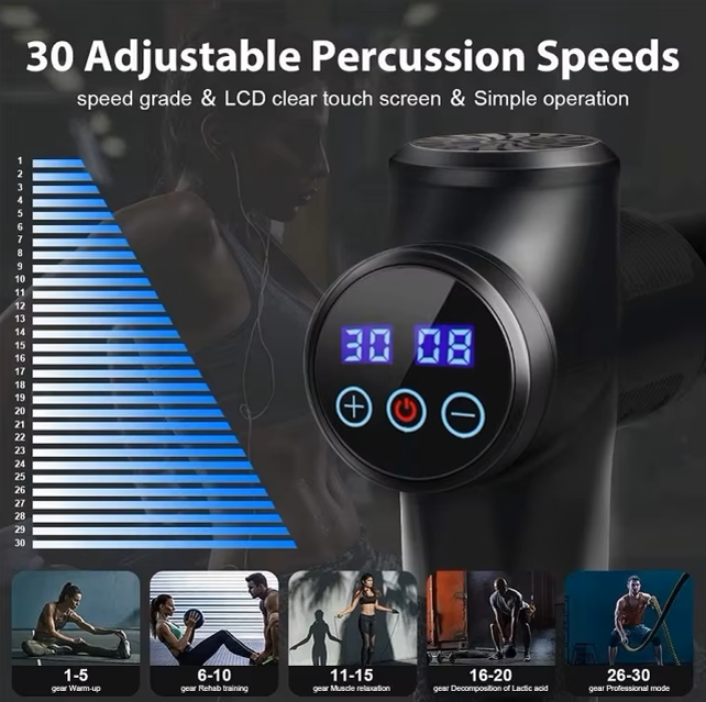 Deep Tissue Massage Gun 30 Speed levels - Image 2